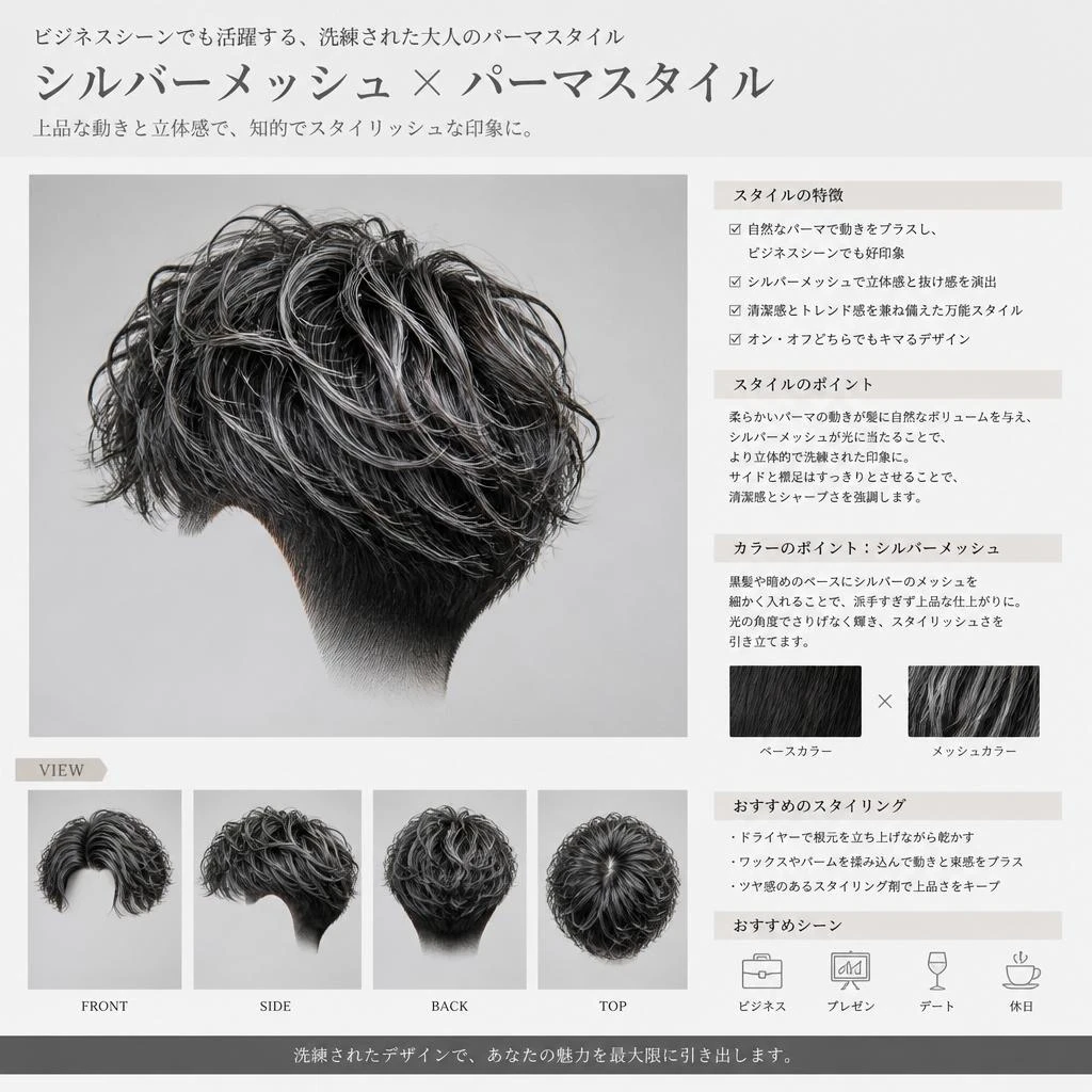 ビジネスパーマでお洒落度アップ