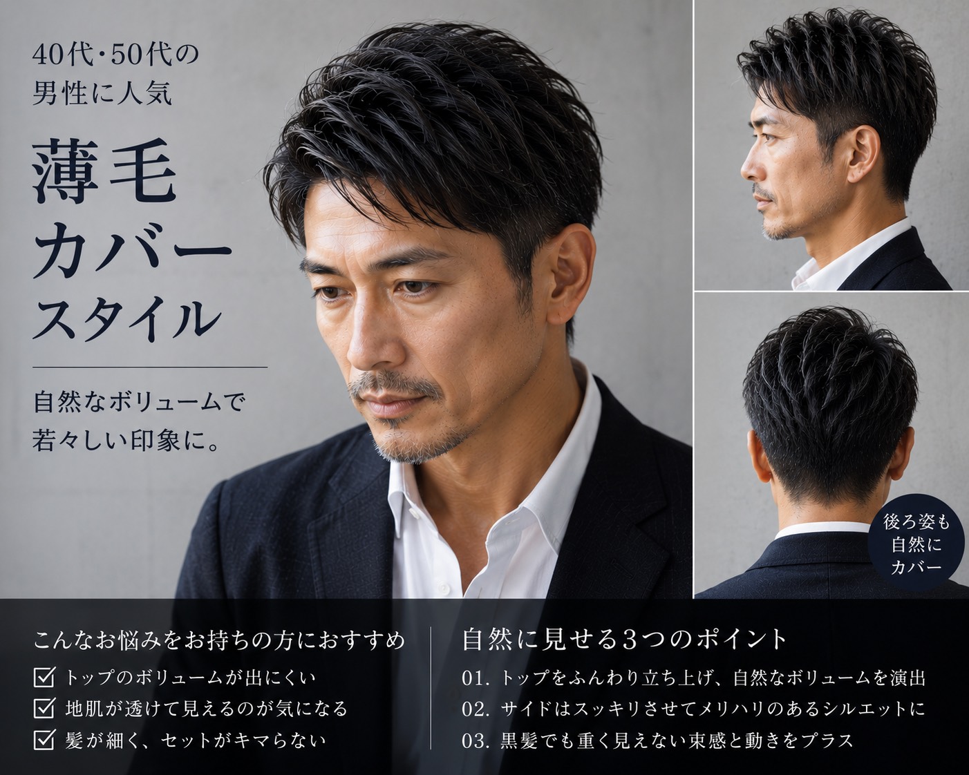 新潟でシニア世代のおしゃれをサポートする薄毛カバー専門！