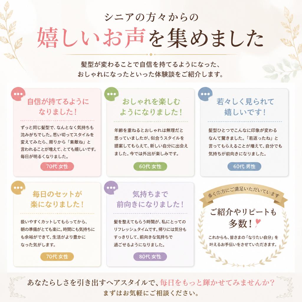 お客様の声：実際の体験談