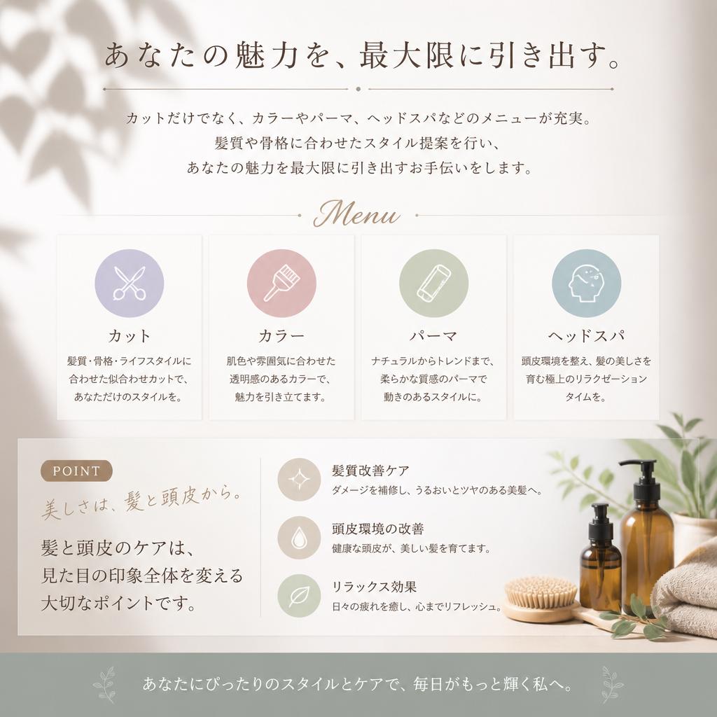 トータルケアで魅力を引き出す