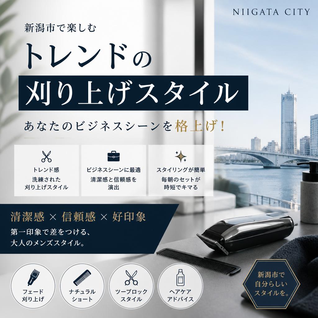 新潟市で楽しむトレンドの刈り上げスタイル、あなたのビジネスシーンを格上げ！