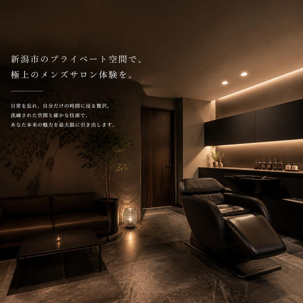 新潟市のプライベート空間で、極上のメンズサロン体験を。