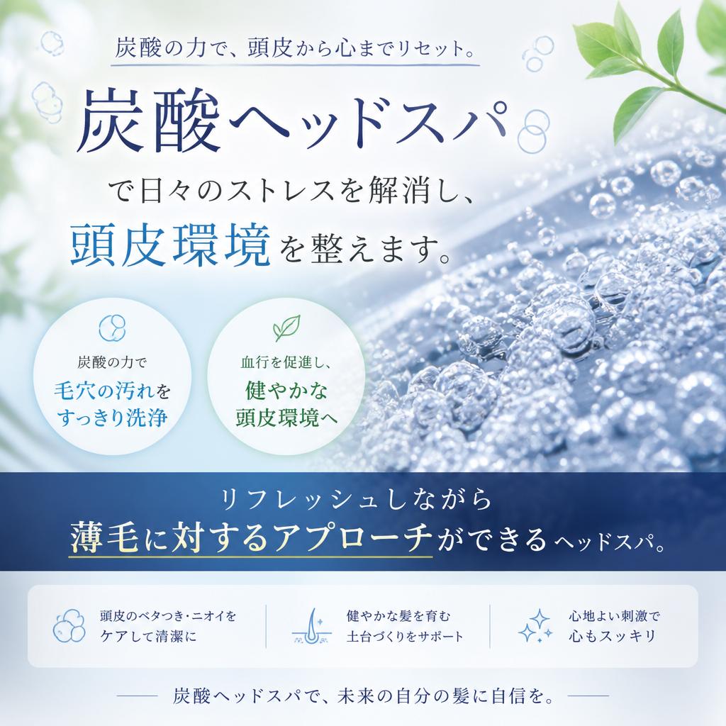 リフレッシュ効果抜群のヘッドスパ